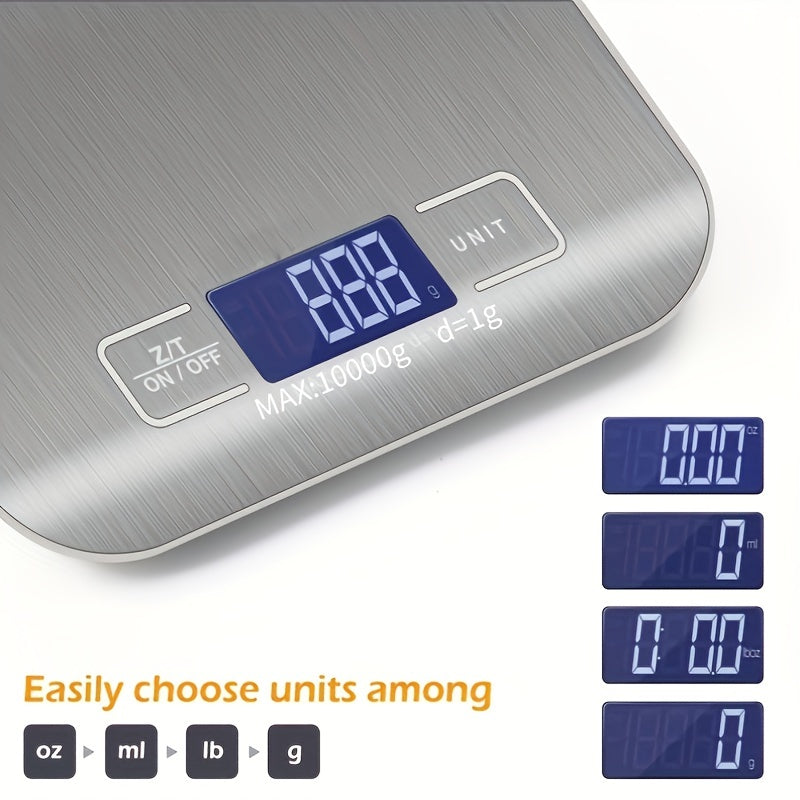 Weluvfit Digital Kitchen Scale: High Precision, Waterproof, Stainless Steel Surface for Cooking and Baking